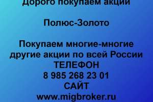 Объявление №46244 : Продать акции «Полюс Золото» Безопасная сделка, оплата сразу!